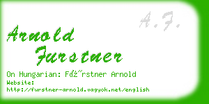 arnold furstner business card